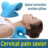 Kaklo masažo pagalvė Kaklo pečių gimdos kaklelio chiropraktikos traukos prietaiso masažo pagalvė, skirta skausmą malšinančiam kūno kaklo masažuokliui