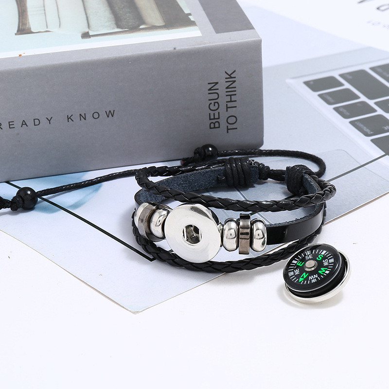 PU kožna narukvica s kompasom Vodootporna svjetleća taktička ručna kompas na otvorenom Muška i ženska avanturistička narukvica za preživljavanje Alati