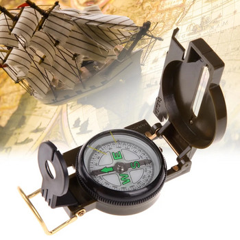 Висококачествен високопрецизен компас Външна джаджа Спорт Туризъм Алпинизъм Професионален военен армейски метален мерник