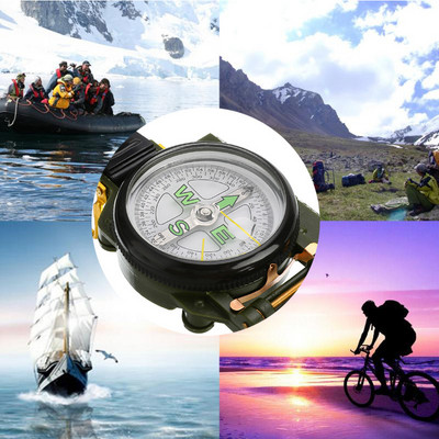 High Quality High Precision Compass Outdoor Gadget Sports Hiking Mountaineering Professional Military Army Metal Sight