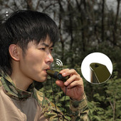 Multifunktsionaalne 7-ühes ellujäämisvile välitingimustes töötav professionaalne hädaolukorra ohutusvile koos kaelarihmaga LED-valguskompassiga