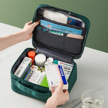 Многослоен семеен комплект за първа помощ Медицински шкаф Водоустойчив органайзер Чанта за спешни лекарства Преносима чанта за съхранение Голям капацитет