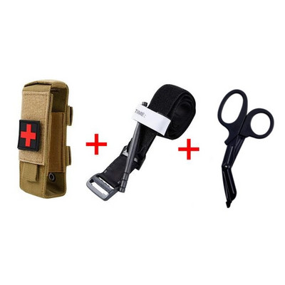 Taktikaline sõjaline esmaabikomplekt Tourniquet Molle ellujäämiskomplekt kott õendushoidja Meditsiinivarustuse käärid välisvarustuse kott
