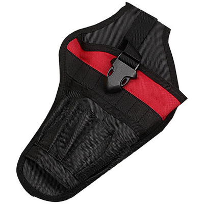 Tool Case, Waist Bag, Tool Bag, Accessory Case, Work Bag, Waist Bag, Carabiner Hook, Belt, Multi-Functional Pocket, Red