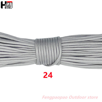 Parašiuto lynas 7 sruogų 30M – Kabantys virvės palapinės virvės karinės specifikacijos tipas – žygiams ir stovyklavimui – kelios spalvos