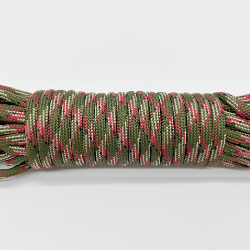 100 FT 50 FT skersmuo 4 mm 9 stovo šerdys Paracord for Survival Parašiuto virvelė Kempingas Laipiojimas Stovyklavietės Virve Žygiams Drabužių virvė