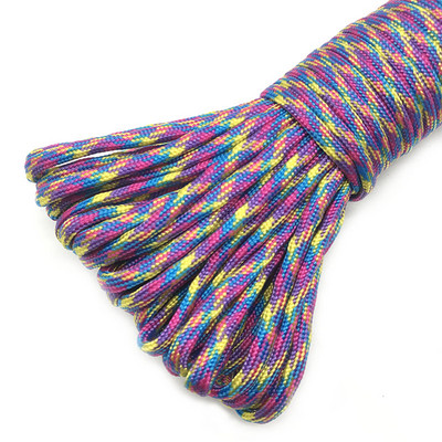 250 spalvų Paracord 550 Virvės Type III 7 stovas 100FT 50FT Paracord laido virvės išgyvenimo rinkinys Didmeninė prekyba