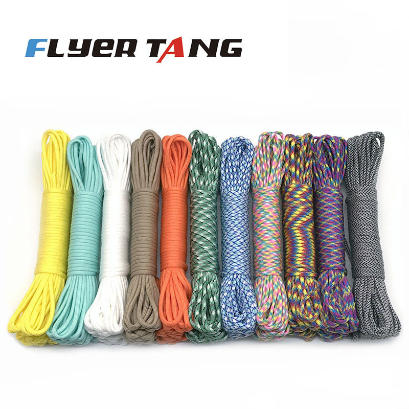 250 spalvų Paracord 550 Virvės Type III 7 stovas 100FT 50FT Paracord laido virvės išgyvenimo rinkinys Didmeninė prekyba