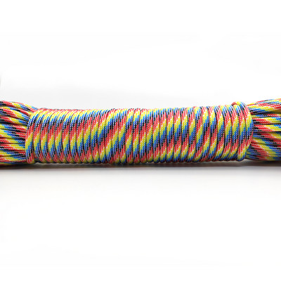 Paracord 550 Parachute Cord Lanyard Rope Mil Spec Type III 9 Strand 100FT 31m Climbing Kempingo išgyvenimo įranga Laipiojimo virvė