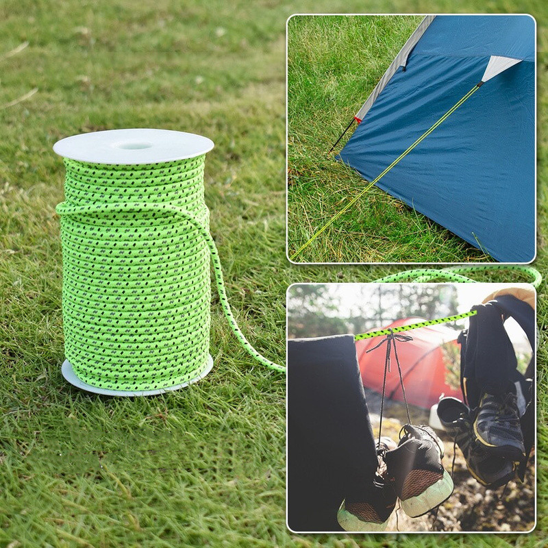 10 M helkurnöör Paracord 2,5/4 MM läbimõõduga helkurnööri välistelgi köis matkatelgi varikatuse välisvarustuse kaelarihma jaoks