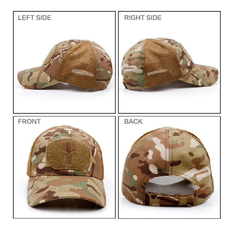 Koponya taktikai kalap katonai hadsereg sapka férfi napsapka nyári vadászat dzsungel túrázás horgászat sport sapka Camo férfi baseball sapka gyorsan szárad