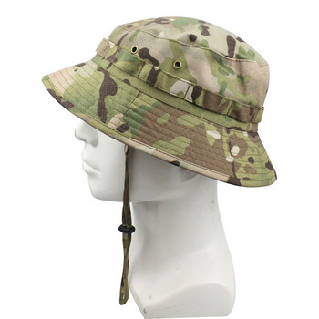 Армейски военни аксесоари Летни шапки за мъже Multicam Tactical Airsoft Sniper Bucket Boonie Шапки