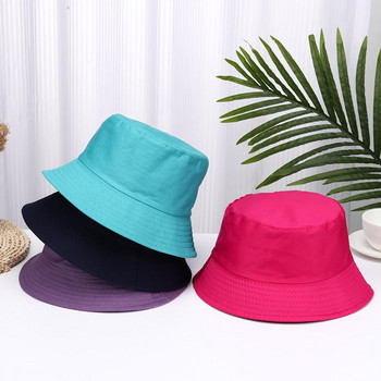 Унисекс памучни шапки с кофи Лятна сгъваема слънцезащитна панама шапка Плътен цвят Хип-хоп широка периферия Плажна UV защита Рибарска шапка
