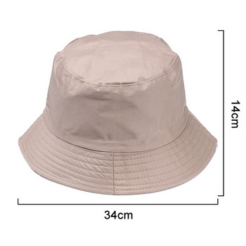 Unisex βαμβακερά καπέλα με κάδο καλοκαιρινό πτυσσόμενο αντηλιακό καπέλο Panama μονόχρωμο καπέλο χιπ χοπ με φαρδύ χείλος προστασίας από υπεριώδη ακτινοβολία παραλίας Καπέλο ψαρά
