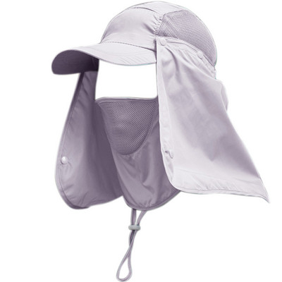 Unisex UV-kaitse õues jalgrattasõidu müts Nägu Kael Peakate Visiir klapiga müts naiste meeste matkamütsid