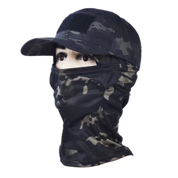 2022 Военна качулка, тактически армейски бейзболни шапки за мъже, жени, летни слънчеви шапки, камуфлаж, балаклава, полуски маска