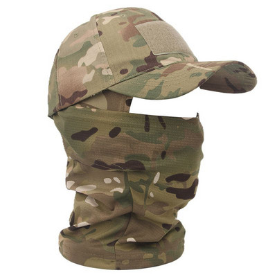 2022 Capotă militară, șepci de baseball armate tactice pentru bărbați, femei, șapci de soare snapback de vară, camuflaj în aer liber, balaclava, jumătate de mască de schi