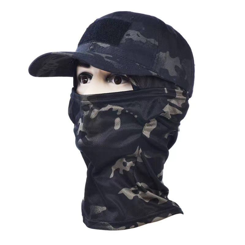 2022 Capotă militară, șepci de baseball armate tactice pentru bărbați, femei, șapci de soare snapback de vară, camuflaj în aer liber, balaclava, jumătate de mască de schi