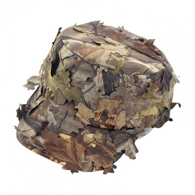 Καμουφλάζ Tactical Military Cap με τρισδιάστατο Bionic Leaf Army Camo Κυνηγετικό Καπέλο Ζούγκλας Καπέλο Sniper Αντιηλιακό Καπέλο