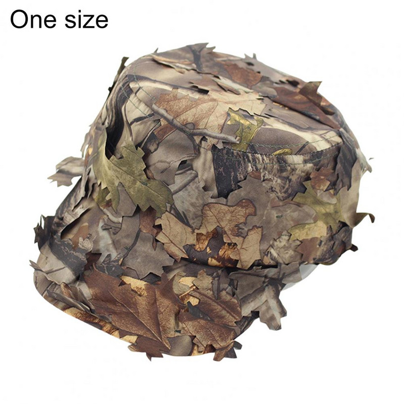 Καμουφλάζ Tactical Military Cap με τρισδιάστατο Bionic Leaf Army Camo Κυνηγετικό Καπέλο Ζούγκλας Καπέλο Sniper Αντιηλιακό Καπέλο