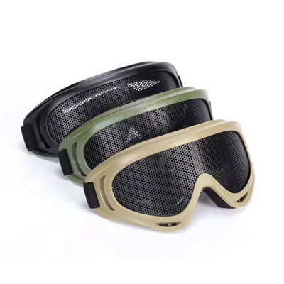 Tactical Paintball Steel Wire Mesh Goggles Eyewear Military Hunting Shooting Net Glasses Shock Resistance Eye Game Protector