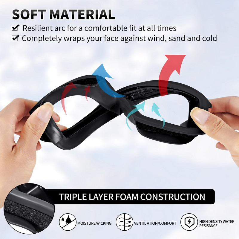 Sõjaväejahi taktikalised kaitseprillid Reguleeritavad tuulekindlad laskmise mootorratta maanteel mägironimisprillid Ohutuskaitse 3 objektiiv