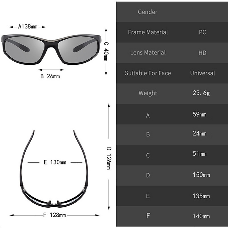 Polariseeritud prillid Luksuslikud Mehed Naiste Varjud Kalastusprillid Päikeseprillid Õues Sport Matkamine Ratsutamine Telkimine Sõiduprillid