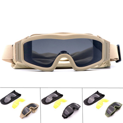 Tactical Goggles Paintball Cs Game Shooting Eye Protection Eyewear Airsoft Outdoor Sports Riding Cycling Windproof Glasses