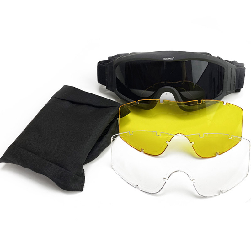 Ochelari tactici negru, cafeniu, verde, ochelari de soare pentru tir militar, cu 3 lentile, airsoft paintball, rezistenți la vânt, joc de război, ochelari de alpinism