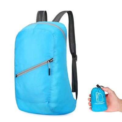 Kültéri 20 literes könnyű hordozható hátizsák túratáska vízálló összecsukható ultrakönnyű csomag nőknek, férfiaknak utazó sportnapizsák