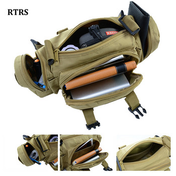 Εξωτερική πολυλειτουργική τσάντα ώμου ανδρών Στρατιωτική τακτική τσάντα μέσης Αδιάβροχη πεζοπορία Κάμπινγκ Κυνήγι Trekking Sling Long Bag