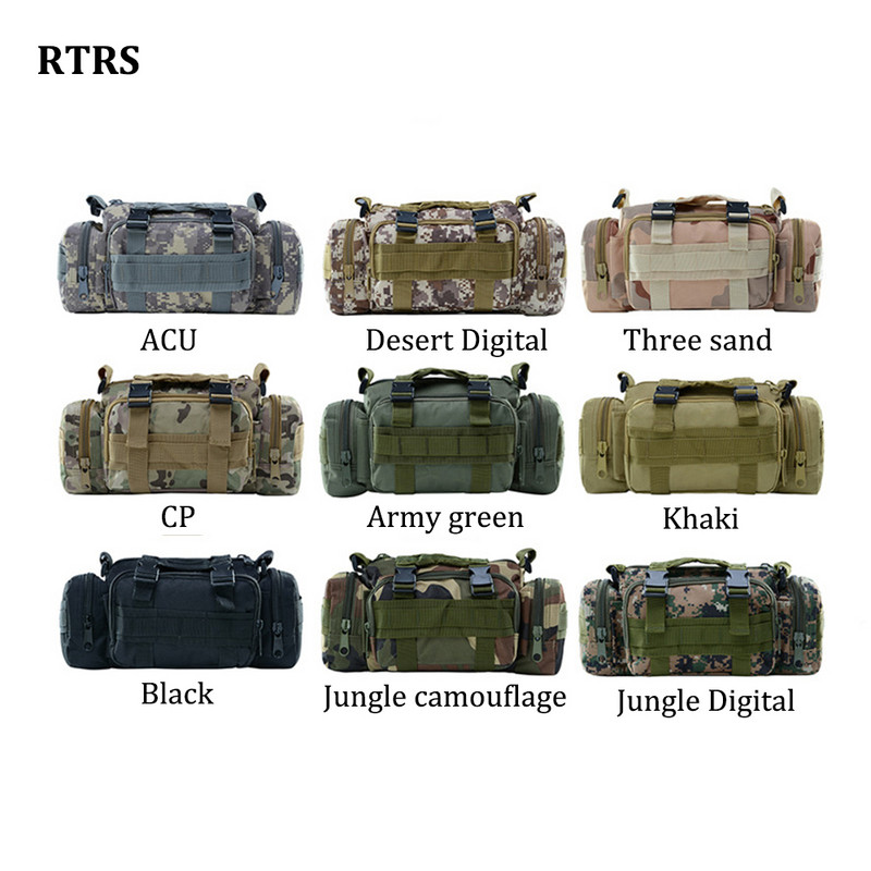 Vanjska višenamjenska muška torba za rame Vojna taktička torba oko struka Vodootporna planinarenje Kampiranje Lov Trekking remen Duga torba
