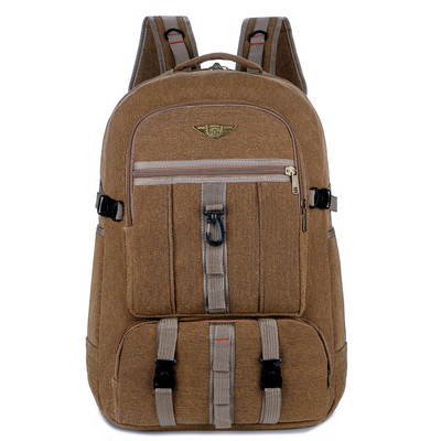 Rucsac militar din pânză pentru bărbați, cu fermoar, rucsacuri, laptop, umăr, caiet, genți de școală, genți de școală de epocă