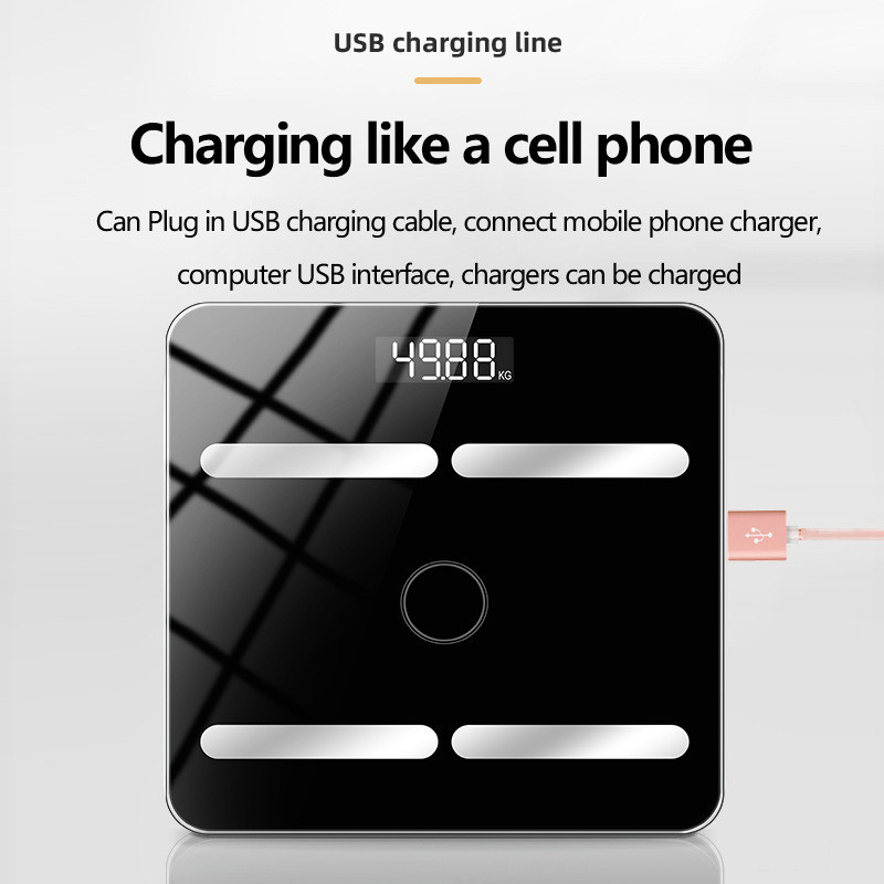 Bluetooth Smart Body Fat Kaal Laadimine Elektrooniline Kaal Kaal Kodu Kehakaal Täiskasvanute Rasvakaal Kaal