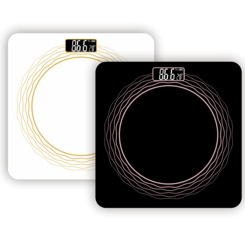 Buitinės sveikatos svarstyklės Grynos spalvos grūdinto stiklo korpuso svarstyklės Buitinės vonios prekės Elektroninės svarstyklės