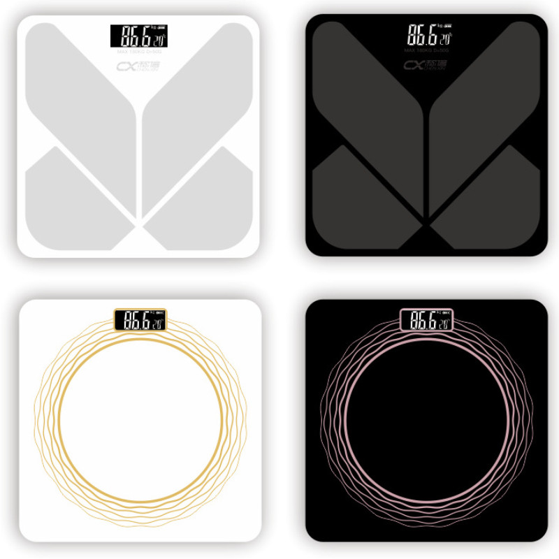 Buitinės sveikatos svarstyklės Grynos spalvos grūdinto stiklo korpuso svarstyklės Buitinės vonios prekės Elektroninės svarstyklės