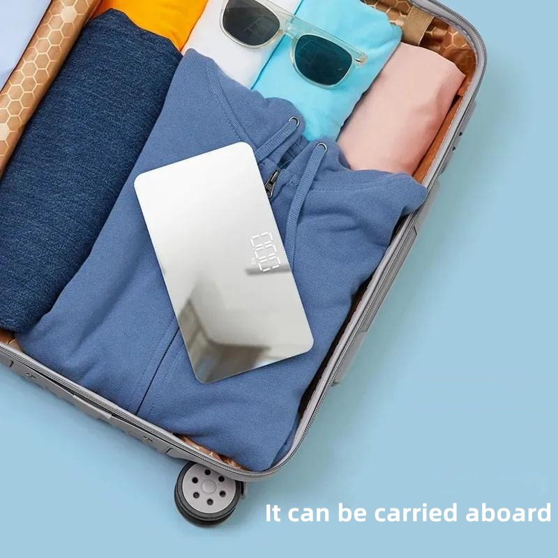 180 KG mini nešiojamos veidrodinės svarstyklės vonios kambariui, skaitmeninės kelionės išmaniosios elektroninės kūno svarstyklės Tikslios svarstyklės