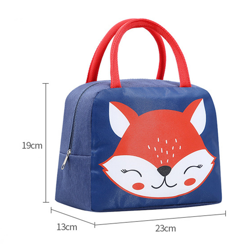 Kreatív, hordozható, hőszigetelt ebédlődoboz piknik kellékek táska Rajzfilm ebédtáska doboz ebédzsákok nőknek lányoknak gyerekeknek