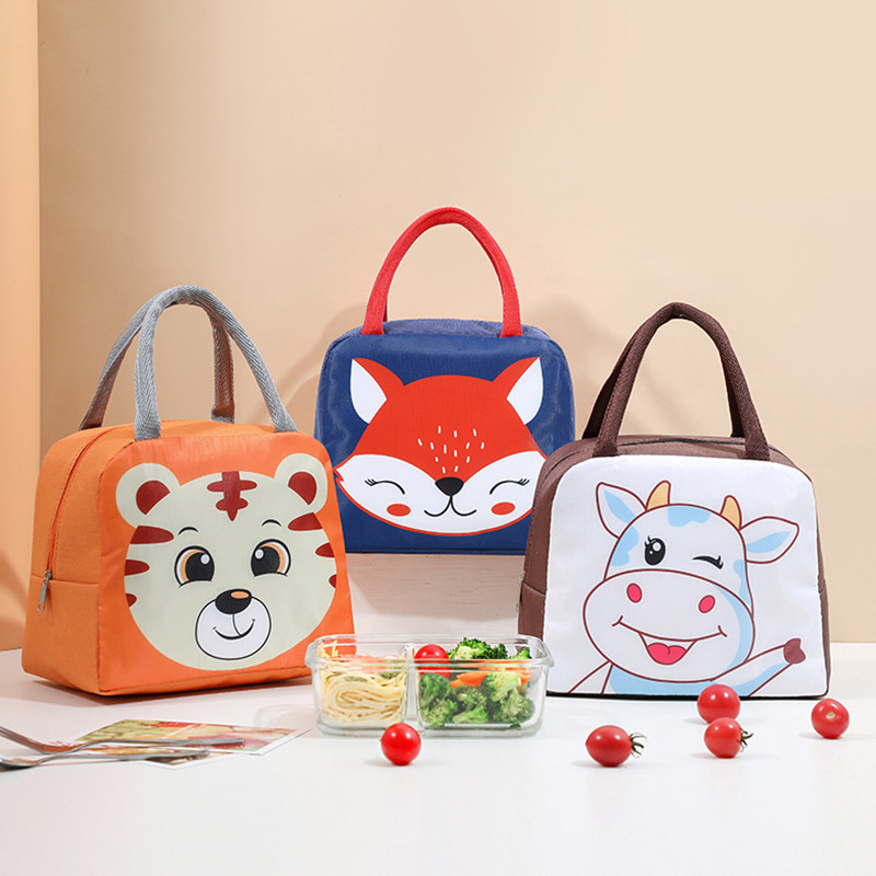 Kreatív, hordozható, hőszigetelt ebédlődoboz piknik kellékek táska Rajzfilm ebédtáska doboz ebédzsákok nőknek lányoknak gyerekeknek