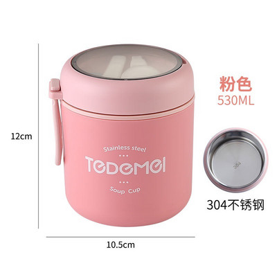 710 ml nerūdijančio plieno priešpiečių dėžutės geriamasis puodelis su šaukštu maisto termiškai indelis, izoliuotas sriubos termosas. Thermische priešpiečių dėžutė