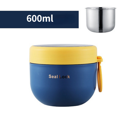 710 ml nerūdijančio plieno priešpiečių dėžutės geriamasis puodelis su šaukštu maisto termiškai indelis, izoliuotas sriubos termosas. Thermische priešpiečių dėžutė