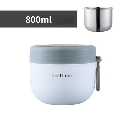 710 ml nerūdijančio plieno priešpiečių dėžutės geriamasis puodelis su šaukštu maisto termiškai indelis, izoliuotas sriubos termosas. Thermische priešpiečių dėžutė