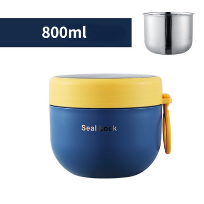 710 ml nerūdijančio plieno priešpiečių dėžutės geriamasis puodelis su šaukštu maisto termiškai indelis, izoliuotas sriubos termosas. Thermische priešpiečių dėžutė