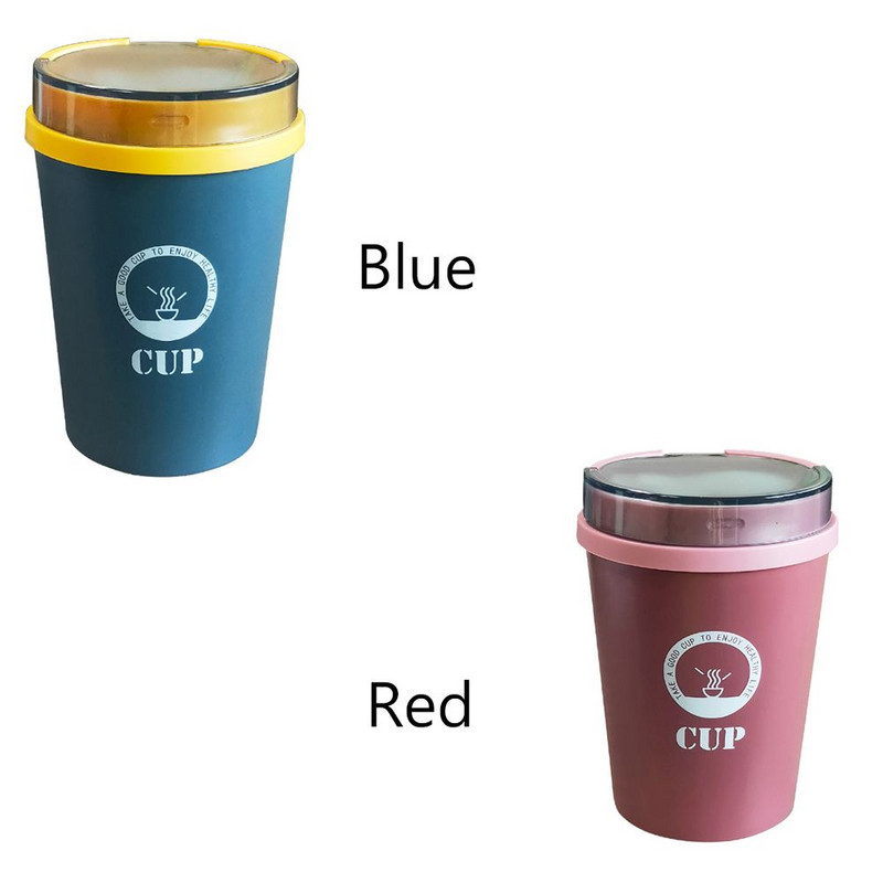 Детска микровълнова запечатана кутия за контейнери за храна 500 ml Аксесоари за ученици Супа Чаша за овесена каша Кутия за обяд Бенто кутии Чаша за вода