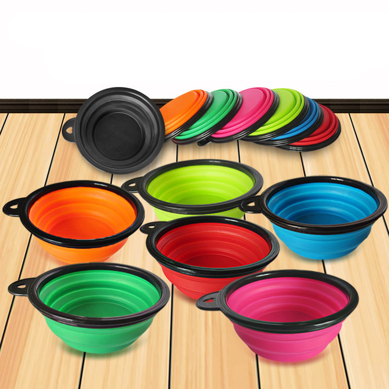 Silikoninė sulankstoma nešiojama priešpiečių dėžutė mikrobangų krosnelės dubuo apvali sulankstoma Bento dėžutė ekologiška maisto laikymo talpa priešpiečių dėžutė