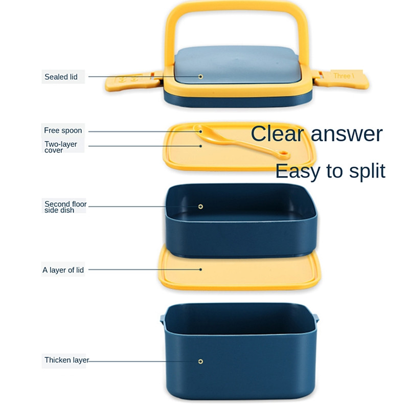 Kutija za ručak od zdravog materijala za 2021. Vanjska kutija od pšenične slame Bento Kutije za jelo Posuđe Posuda za pohranu hrane Kutija za ručak za školski ured