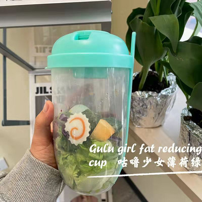 600 ml Avižinių dribsnių puodelio salotų puodelis Hermetiškas dangtelis, sutirštintas šaukštu Maisto saugojimas Nešiojamas nakčiai jogurto pieno salotų pusryčių stiklainis