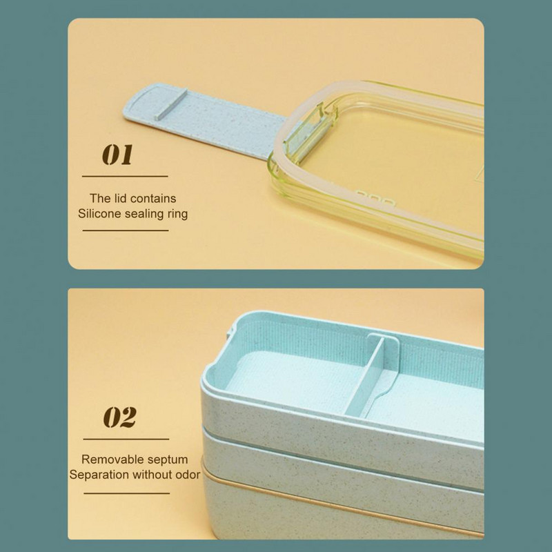 Lõunakast kolmekihiline suure mahutavusega jaotusplaadiga toidukonteiner Kuumakindel mikrolaineahi OL Bento kast õpilastele