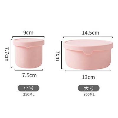 Silikoonist värskust säilitav karp, suletud kaanega, hoida soojas Bento lõunakarp, mittetoksiline kahjutu pehme tekstuuriga puuviljakonteinerite karp