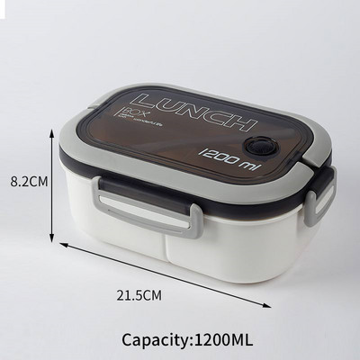 Φορητό Hermetic 2-Layers Insolated Lunch Box with Rice Παιδικό κουτί φαγητού Τύπος χωρίσματος για παιδιά για αξεσουάρ κουζίνας